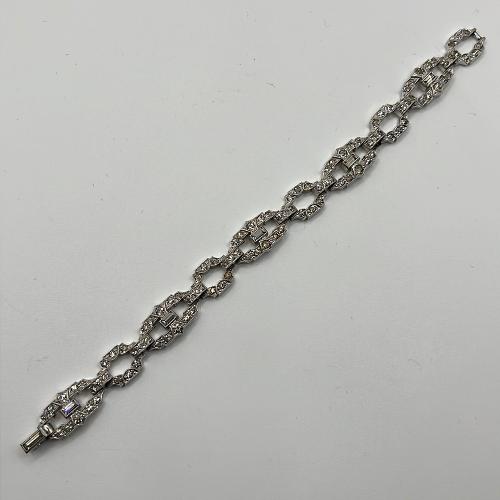 ENGEL BROTHERS 1930’s ART DECO RHINESTONE BRACELET